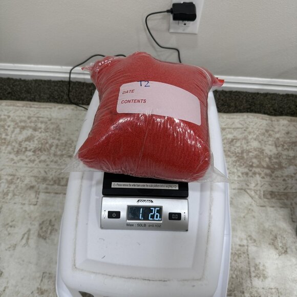 Aerie Sweater Womens Large Red V Neck Fuzzy Boucle Cozy Knit Pullover Oversized - Picture 9 of 9